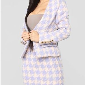 Fashion nova Debbie houndstooth skirt set